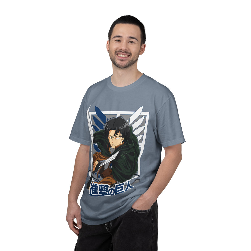 Attack on Titan Levi Ackerman Graphic T-Shirt — Japanese Logo Anime Tee