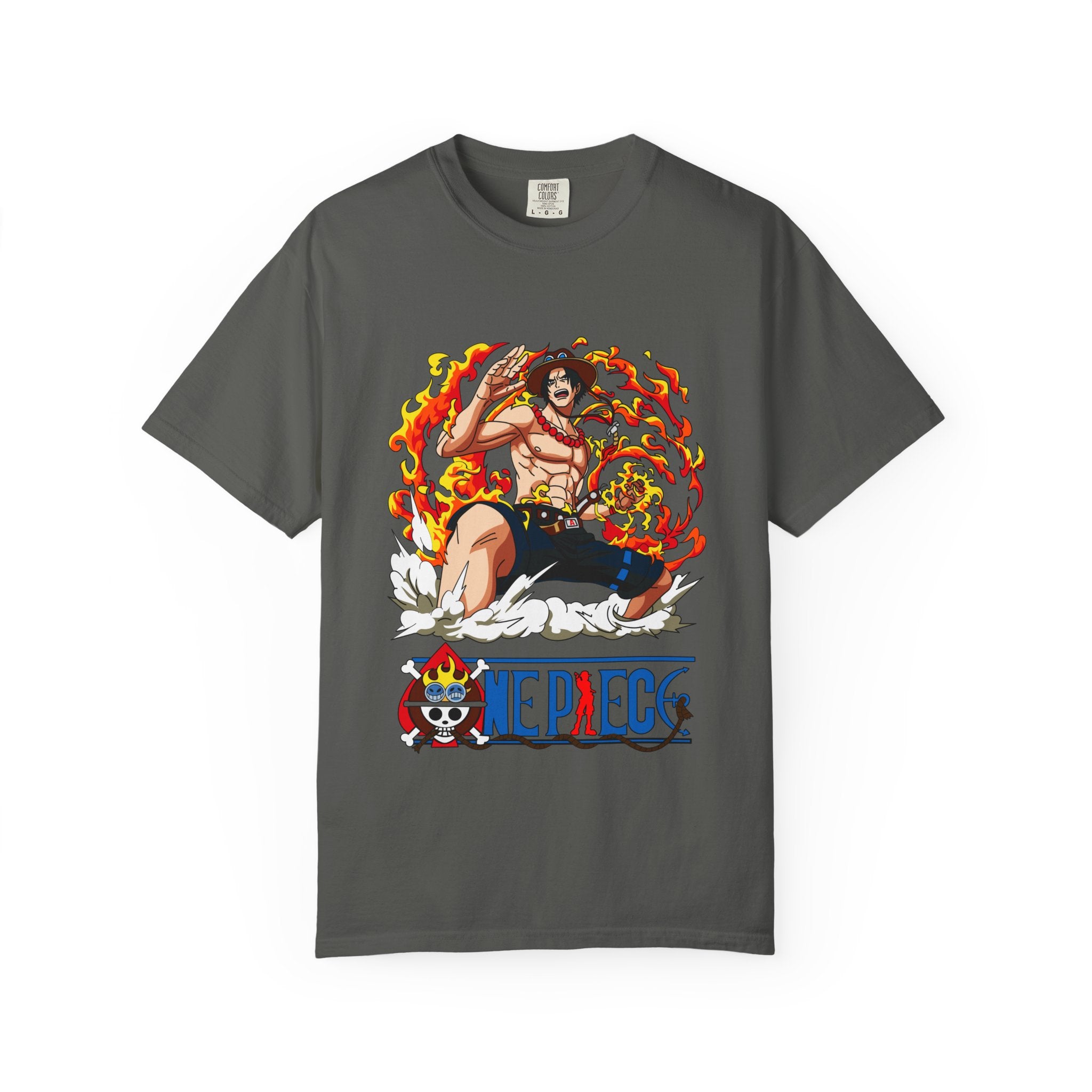 Anime Flame Fighter Graphic T-Shirt