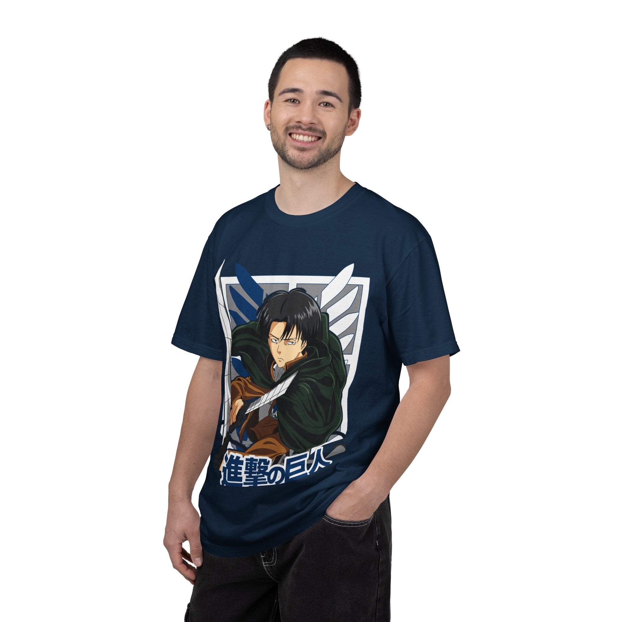 Attack on Titan Levi Ackerman Graphic T-Shirt — Japanese Logo Anime Tee