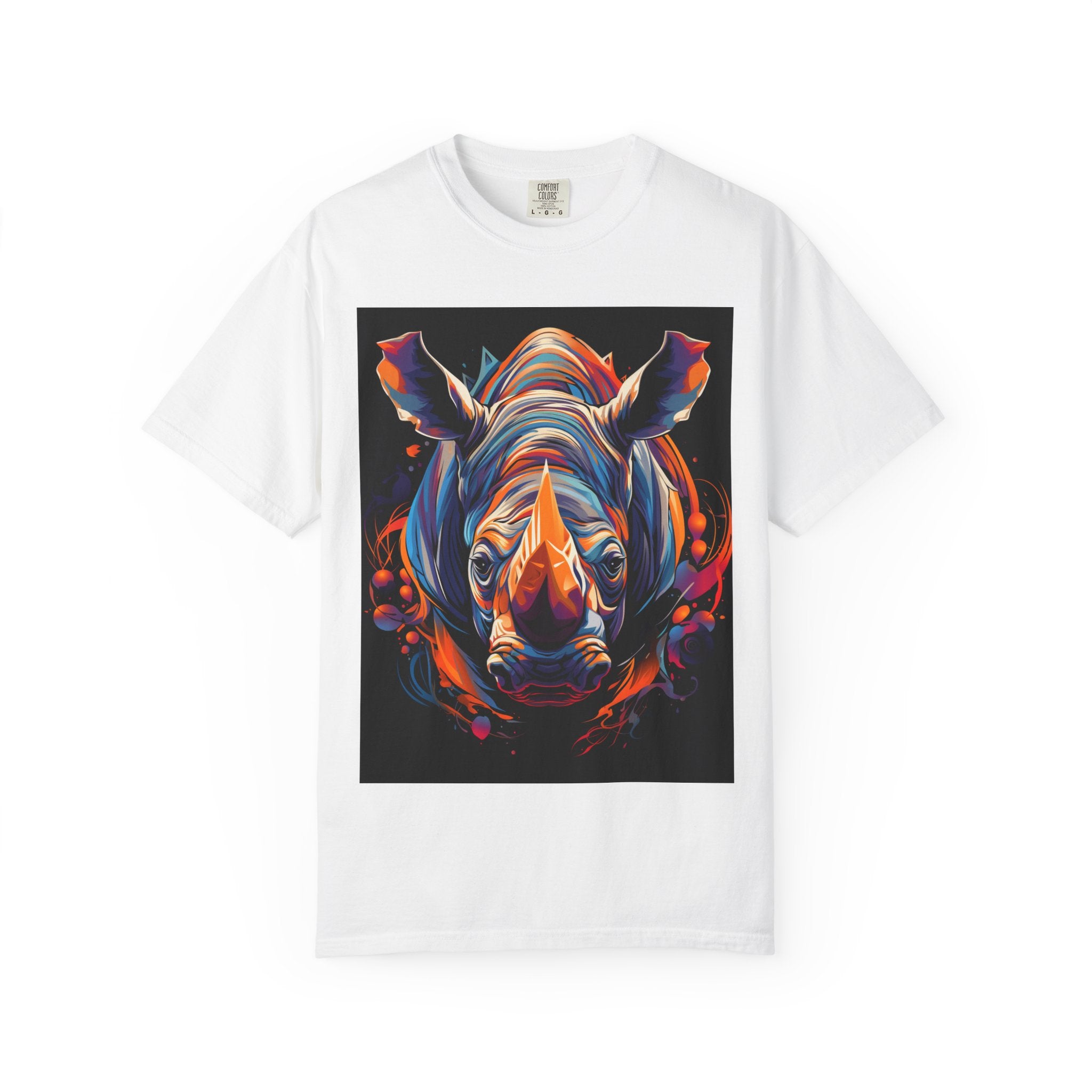 Vibrant Rhino Graphic T-Shirt