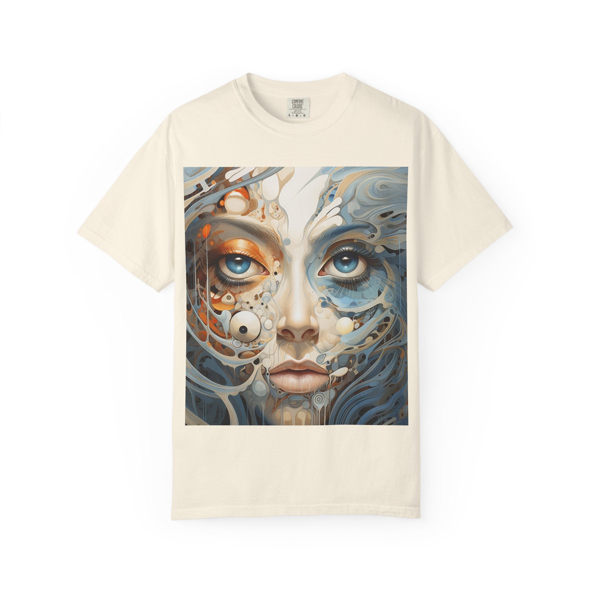Surreal Cyborg Face Art T-Shirt