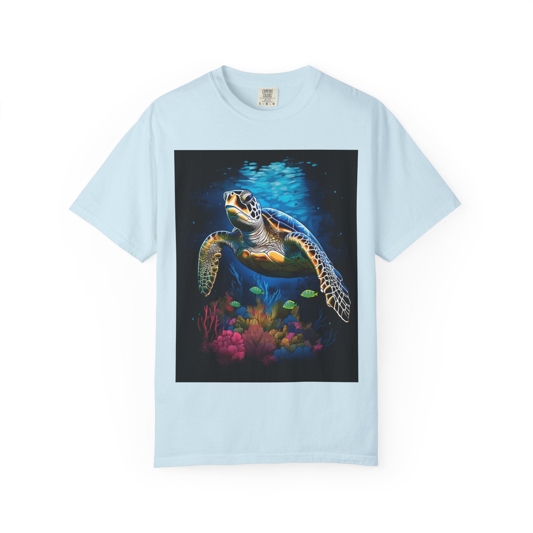 Sea Turtle Graphic T-Shirt — Colorful Underwater Ocean Art Tee