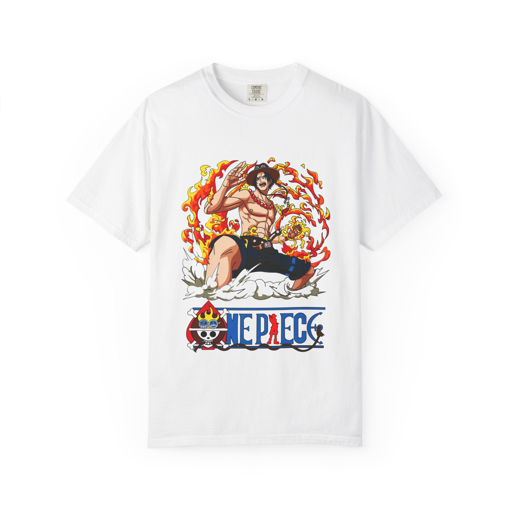 Anime Flame Fighter Graphic T-Shirt