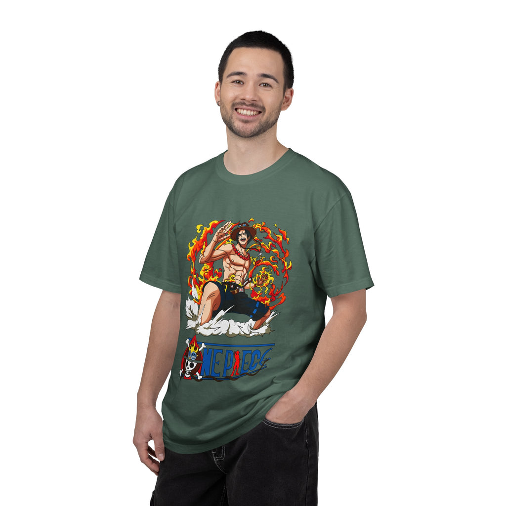 Anime Flame Fighter Graphic T-Shirt