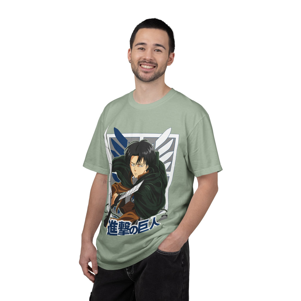 Attack on Titan Levi Ackerman Graphic T-Shirt — Japanese Logo Anime Tee