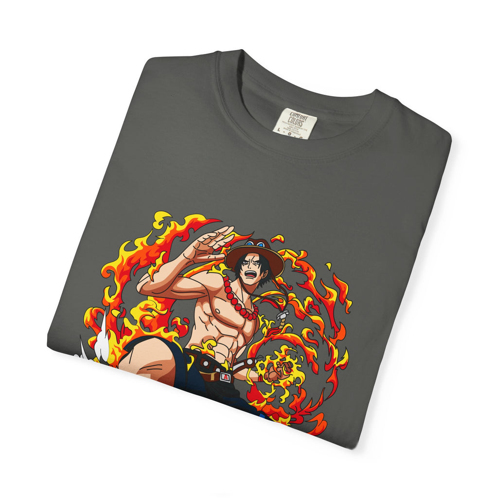 Anime Flame Fighter Graphic T-Shirt