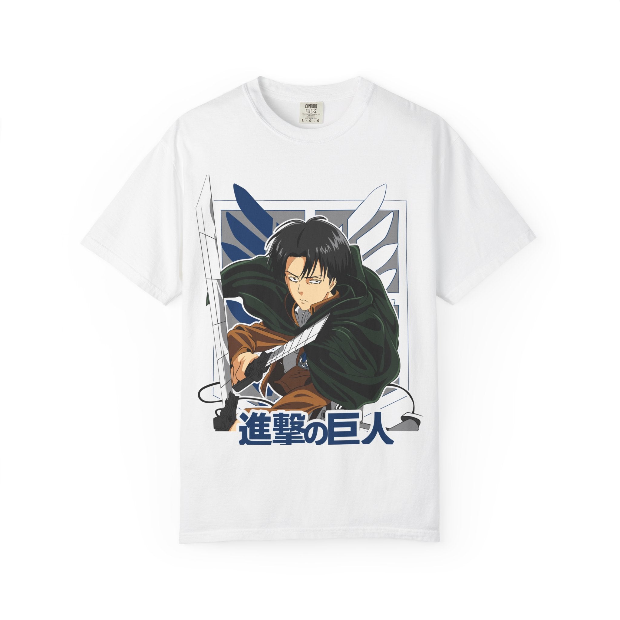 Attack on Titan Levi Ackerman Graphic T-Shirt — Japanese Logo Anime Tee