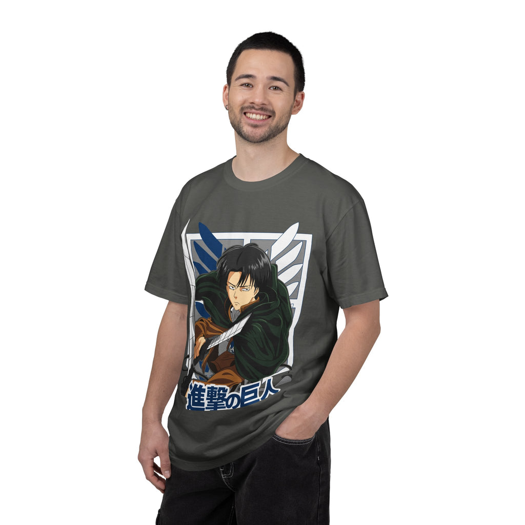 Attack on Titan Levi Ackerman Graphic T-Shirt — Japanese Logo Anime Tee