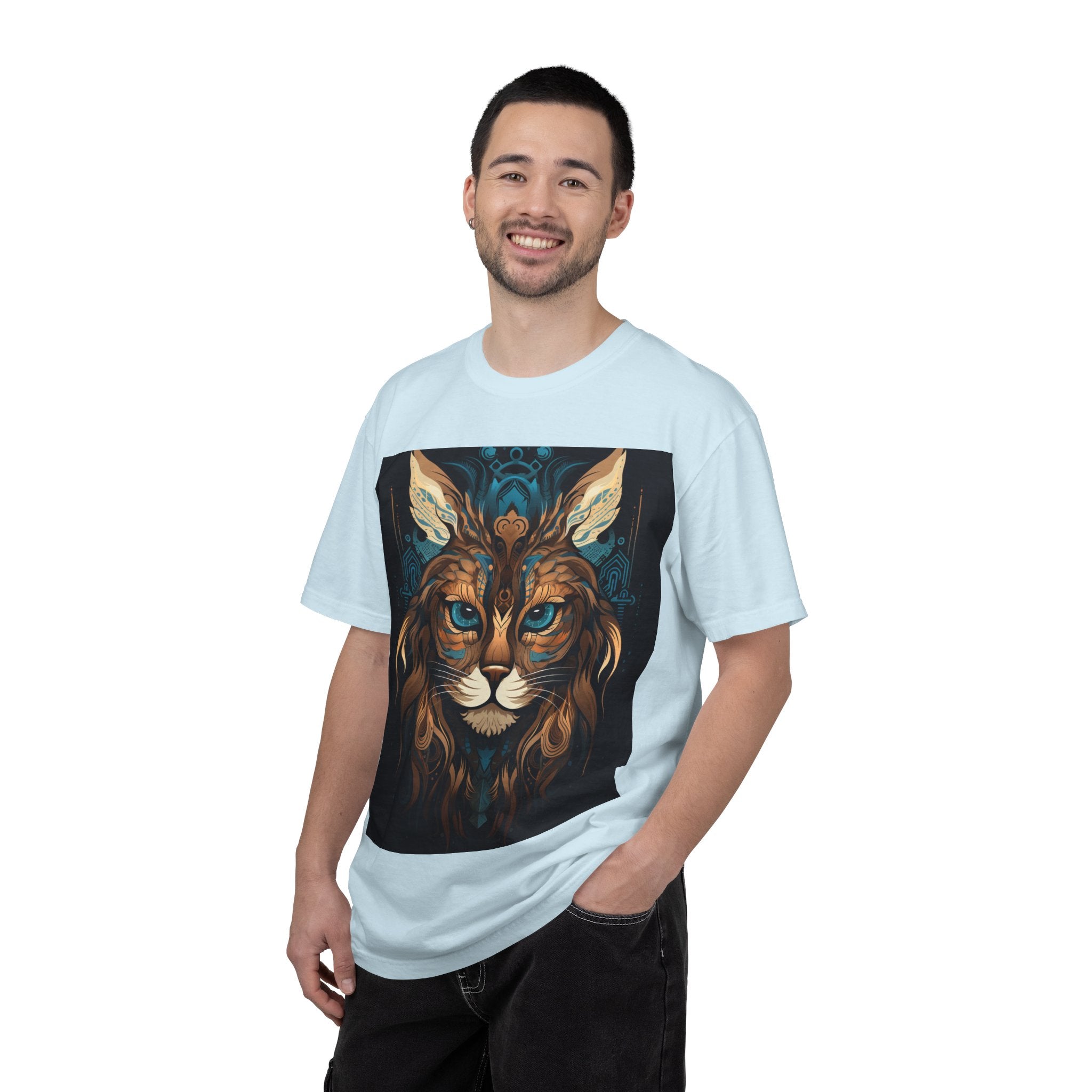 Mystic Lynx Art T-Shirt — Ornate Wildcat Graphic Tee
