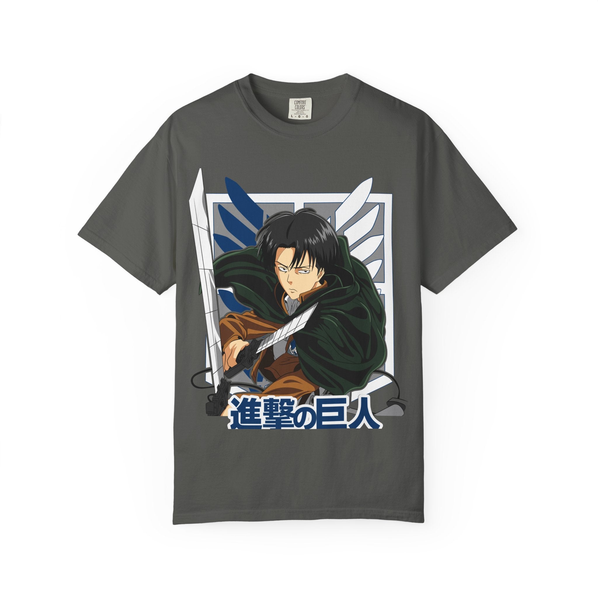 Attack on Titan Levi Ackerman Graphic T-Shirt — Japanese Logo Anime Tee