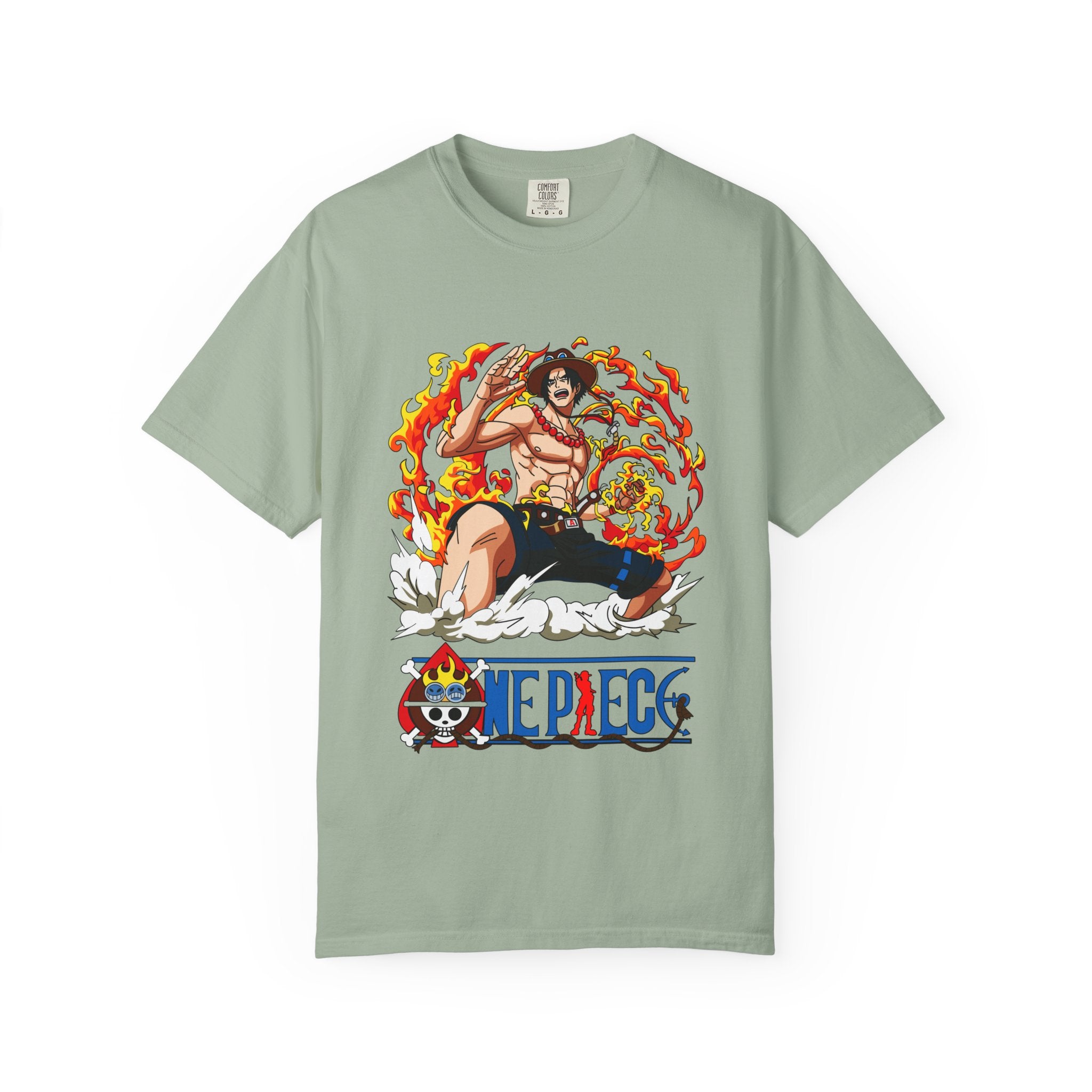 Anime Flame Fighter Graphic T-Shirt