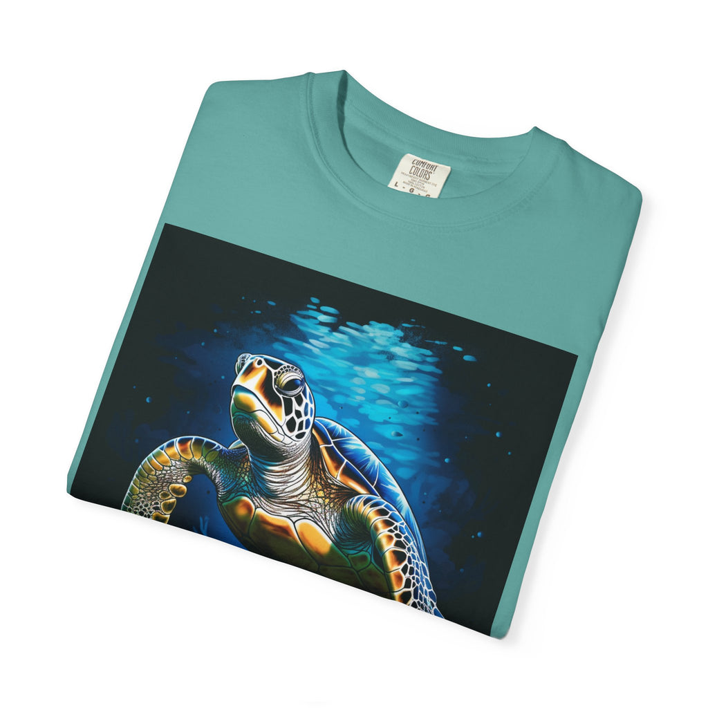 Sea Turtle Graphic T-Shirt — Colorful Underwater Ocean Art Tee
