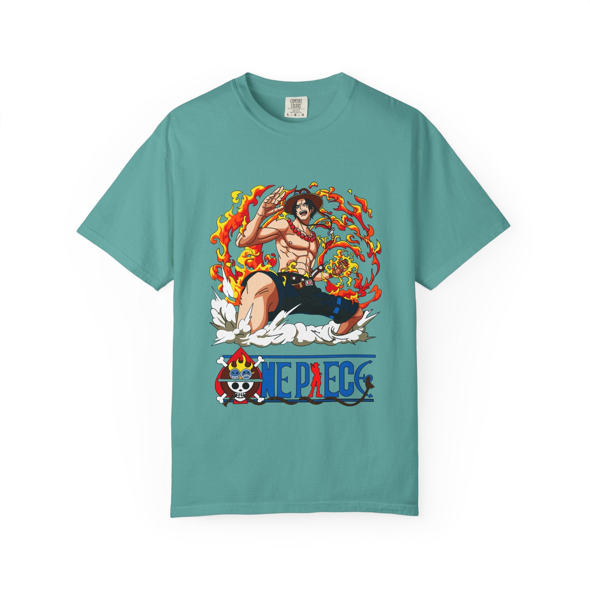 Anime Flame Fighter Graphic T-Shirt