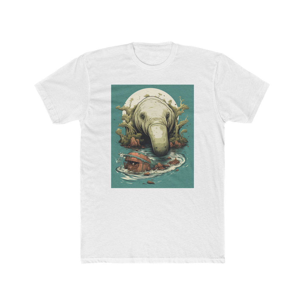 Manatee & Submarine Graphic Tee — Vintage Sea Creature Illustration