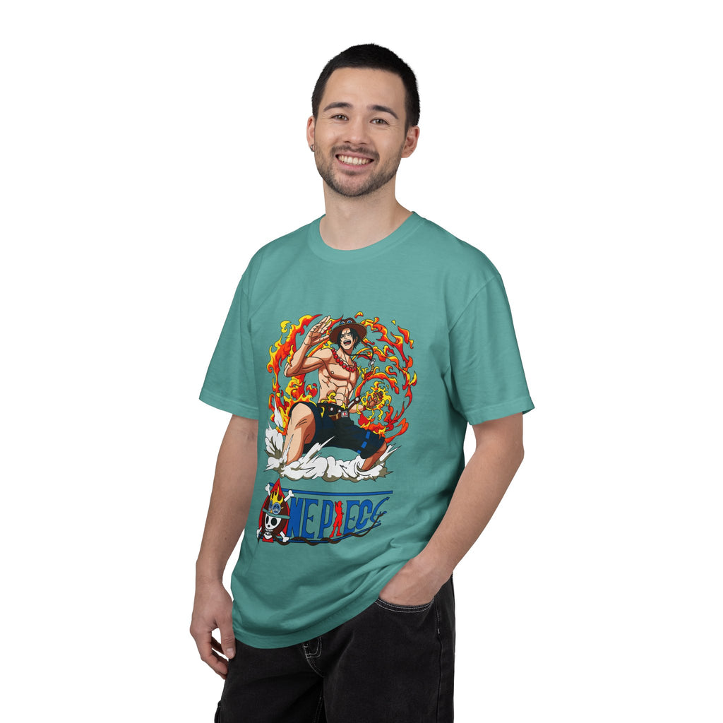 Anime Flame Fighter Graphic T-Shirt