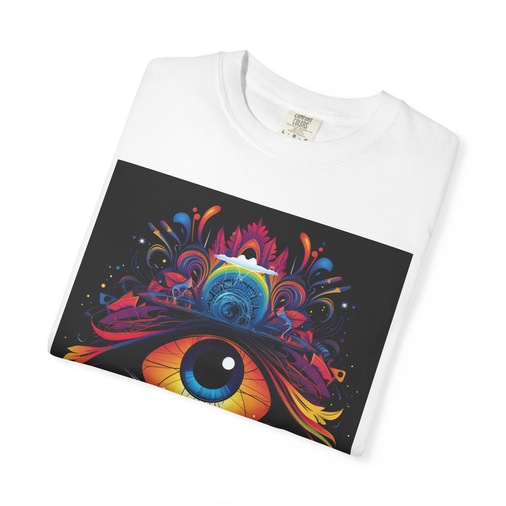 Psychedelic Third Eye T-Shirt — Vibrant Mystic Eye Graphic Tee