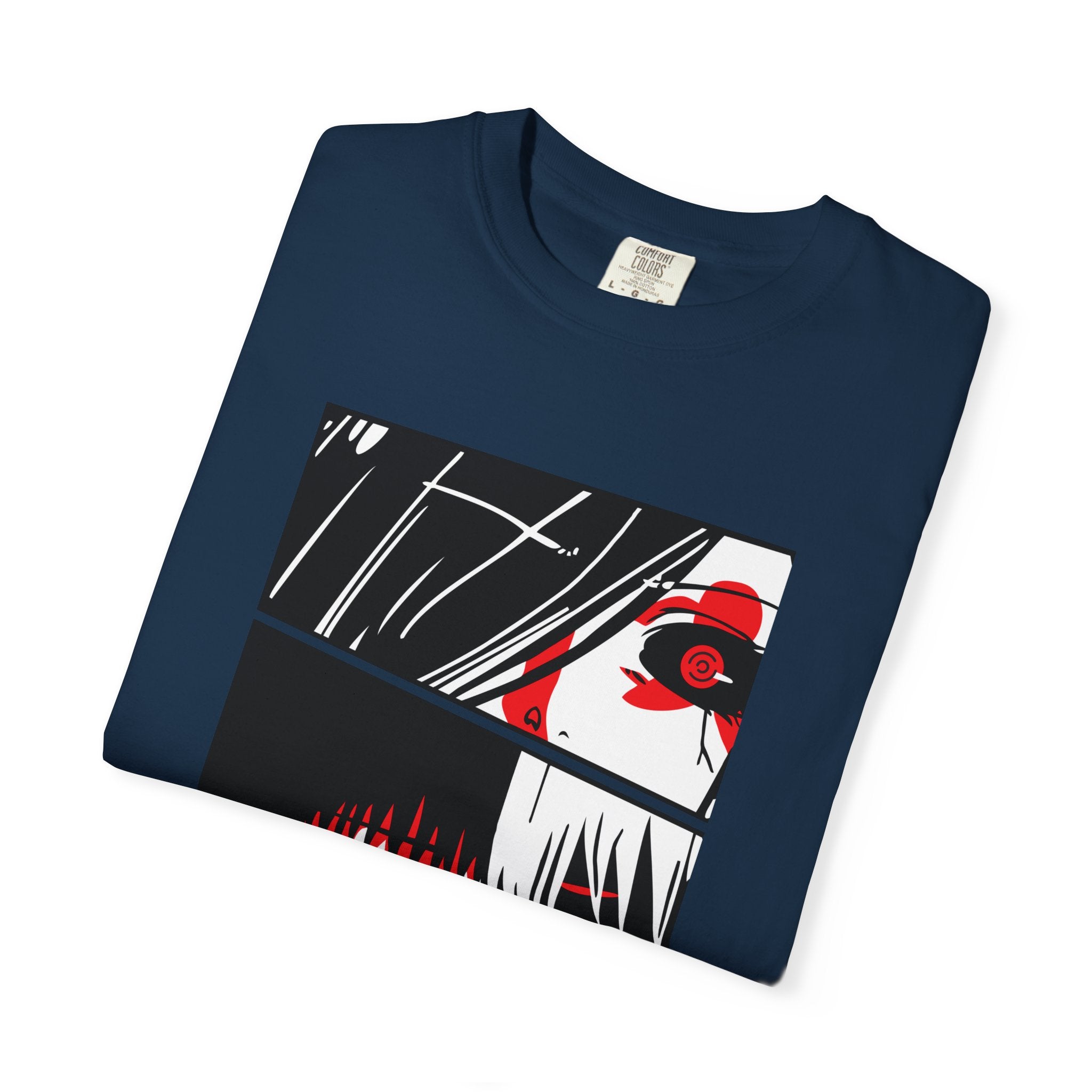 Anime Eyes Panel T-Shirt — Red & Black Manga Eye Design