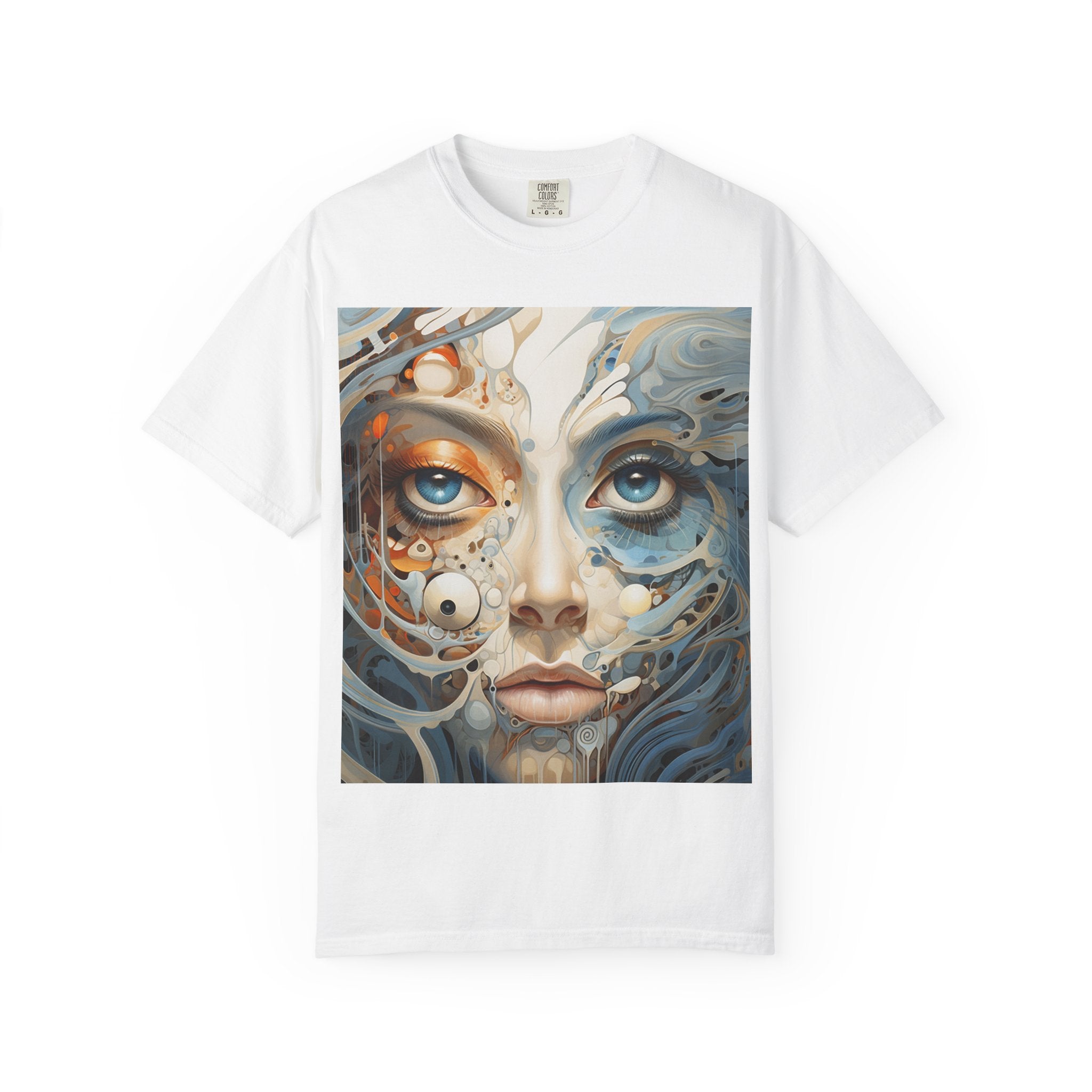 Surreal Cyborg Face Art T-Shirt