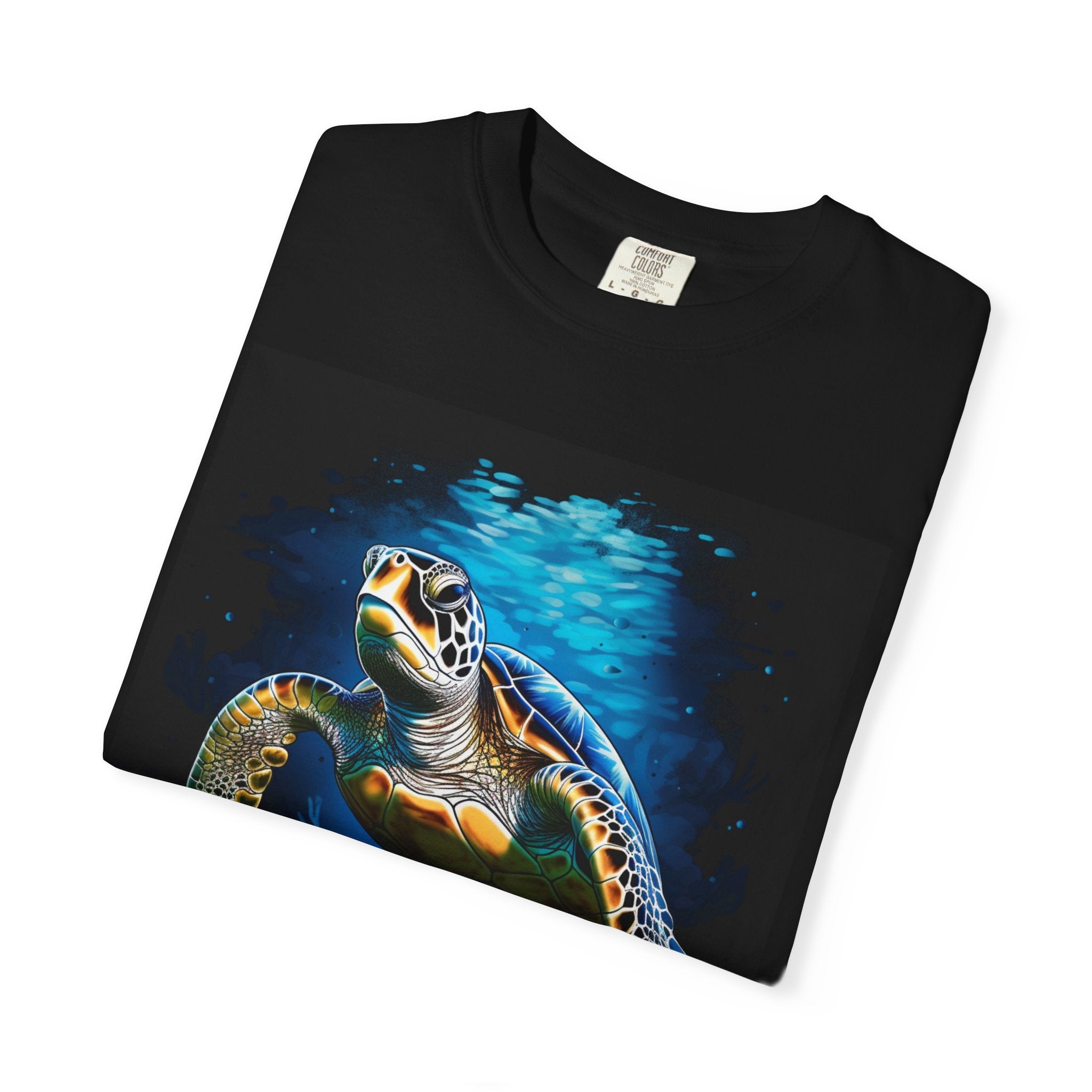 Sea Turtle Graphic T-Shirt — Colorful Underwater Ocean Art Tee